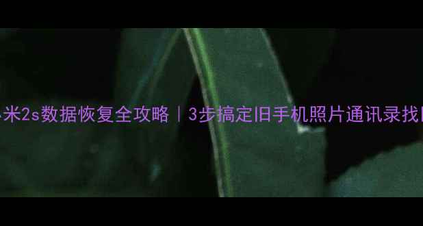 图片 小米2s数据恢复全攻略｜3步搞定旧手机照片通讯录找回