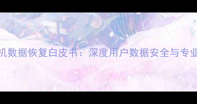 图片 小米Q1手机数据恢复白皮书：深度用户数据安全与专业恢复方案