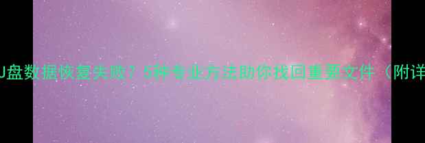 图片 小米手机U盘数据恢复失败？5种专业方法助你找回重要文件（附详细教程）