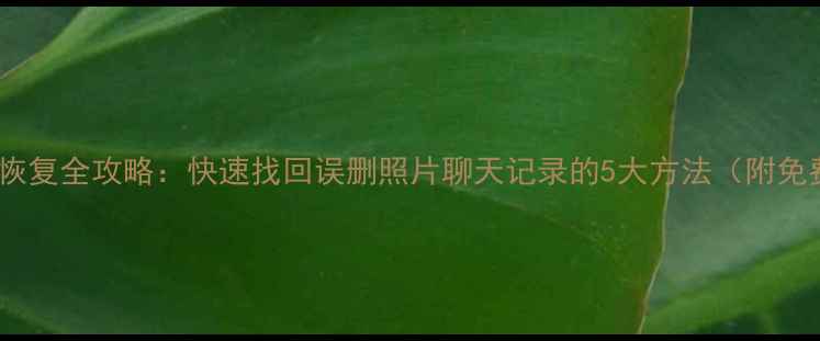 图片 小米手机数据恢复全攻略：快速找回误删照片聊天记录的5大方法（附免费工具推荐）1