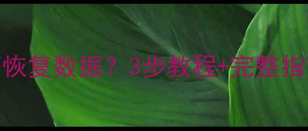 图片 小米系统降级后如何恢复数据？3步教程+完整指南（附云备份方案）