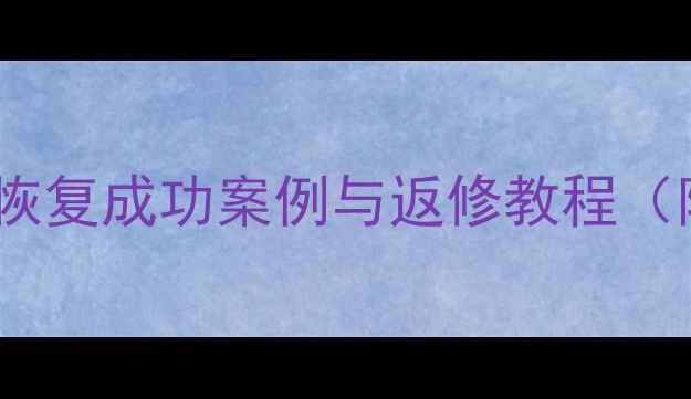 希捷硬盘数据恢复成功案例与返修教程附详细步骤