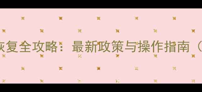 图片 广东个税数据恢复全攻略：最新政策与操作指南（附官方流程）1