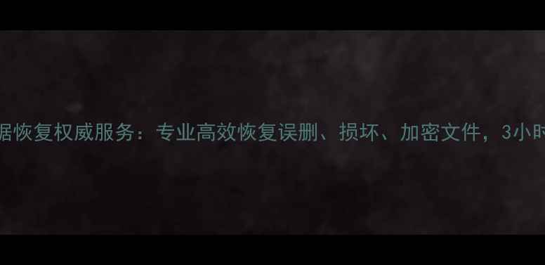 广州SD卡数据恢复权威服务专业高效恢复误删损坏加密文件3小时应急响应