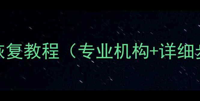 图片 广州数据恢复教程（专业机构+详细步骤指南）