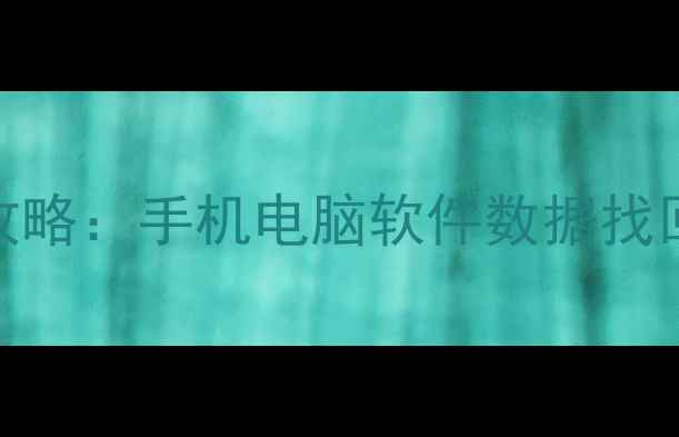 图片 应用数据恢复全攻略：手机电脑软件数据找回的5种有效方法1