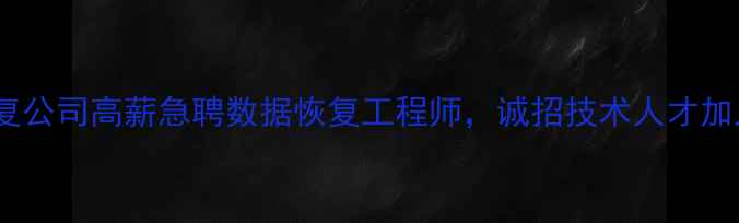 图片 廉江数据恢复公司高薪急聘数据恢复工程师，诚招技术人才加入专业团队1