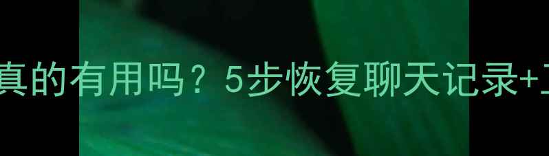 图片 微信数据恢复大师真的有用吗？5步恢复聊天记录+工具测评全攻略！1