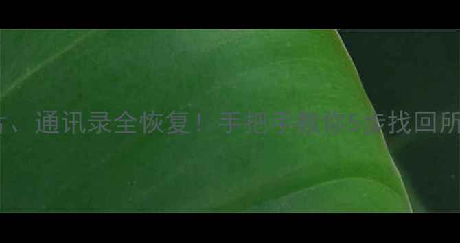 图片 微信聊天记录、照片、通讯录全恢复！手把手教你5步找回所有数据（附教程）1