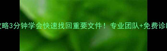 图片 德州SD卡数据恢复全攻略3分钟学会快速找回重要文件！专业团队+免费诊断，数据安全有保障！
