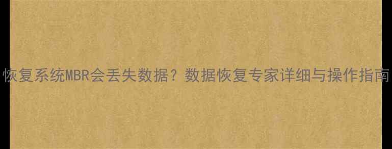 图片 恢复系统MBR会丢失数据？数据恢复专家详细与操作指南