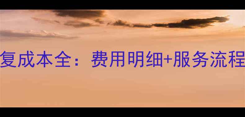 图片 成都硬盘数据恢复成本全：费用明细+服务流程+数据安全指南2