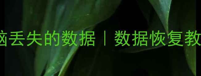 图片 手把手教你3步恢复电脑丢失的数据｜数据恢复教程｜电脑故障处理攻略