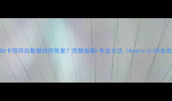 图片 手机SD卡损坏后数据如何恢复？完整指南+专业方法（AndroidiOS全攻略）
