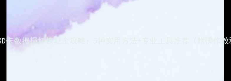 图片 手机SD卡数据损坏恢复全攻略：5种实用方法+专业工具推荐（附操作教程）1