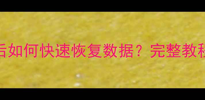 手机SD卡格式化后如何快速恢复数据完整教程专业工具推荐