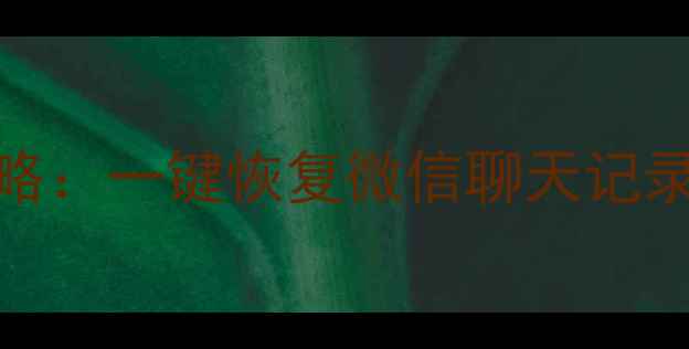 图片 手机会员数据恢复全攻略：一键恢复微信聊天记录、游戏进度及会员权益
