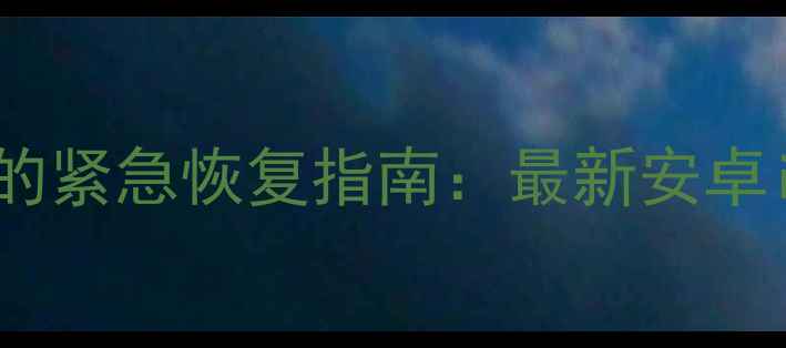 图片 手机便签数据丢失的紧急恢复指南：最新安卓iOS全平台解决方案
