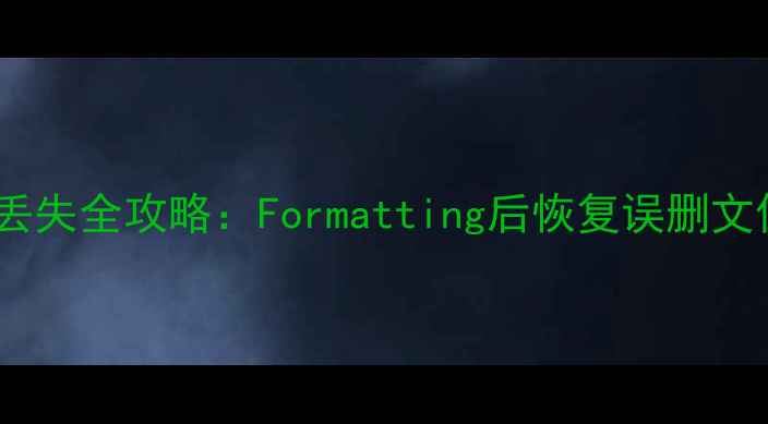 图片 手机内存卡数据丢失全攻略：Formatting后恢复误删文件+免费工具教程