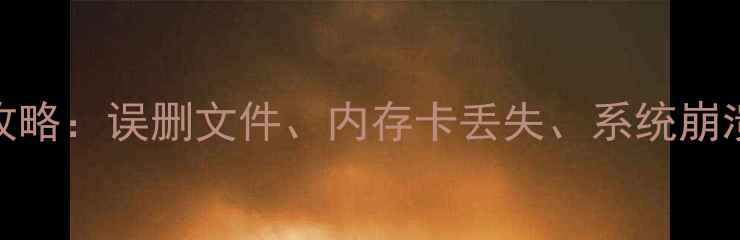 手机内存数据恢复全攻略误删文件内存卡丢失系统崩溃的6种高效解决方案
