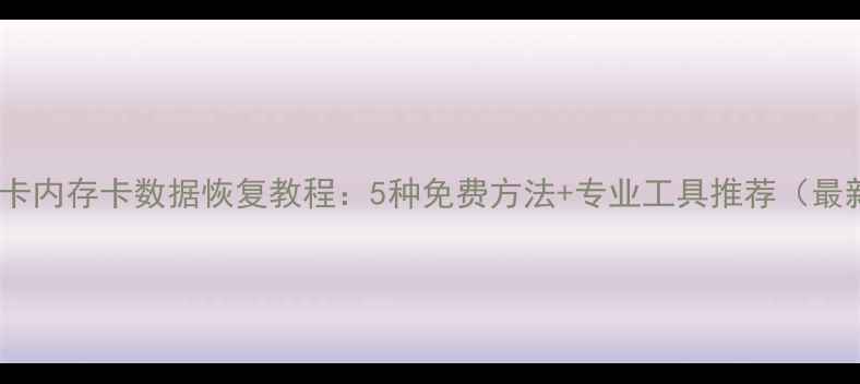 手机卡内存卡数据恢复教程5种免费方法专业工具推荐最新