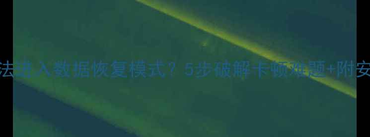 手机卡死无法进入数据恢复模式5步破解卡顿难题附安全恢复教程
