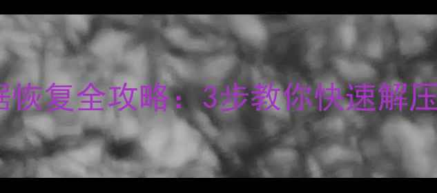 图片 手机压缩文件数据恢复全攻略：3步教你快速解压并找回重要信息1