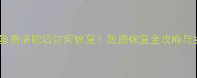 图片 手机应用数据清除后如何恢复？数据恢复全攻略与实用技巧2