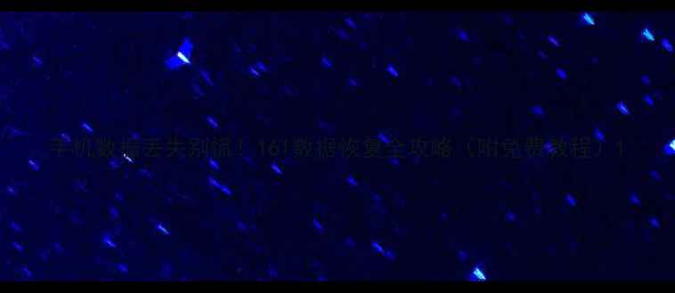 图片 手机数据丢失别慌！161数据恢复全攻略（附免费教程）1