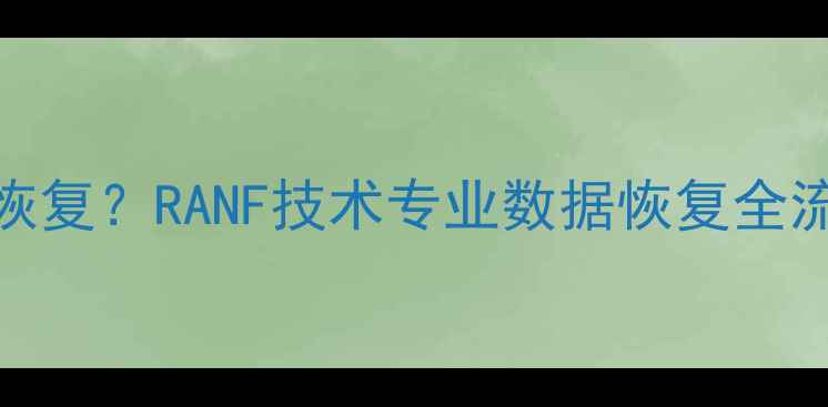 手机数据丢失如何恢复RANF技术专业数据恢复全流程附操作指南