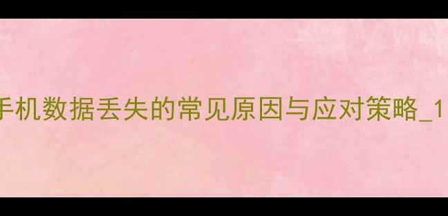 图片 手机数据丢失的常见原因与应对策略_11