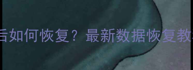 图片 手机数据删除后如何恢复？最新数据恢复教程与操作指南2