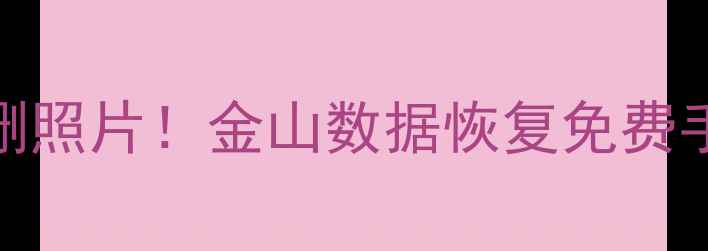 图片 手机数据恢复5分钟恢复误删照片！金山数据恢复免费手机版亲测有效（附教程）1