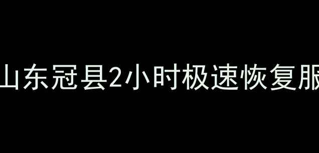 图片 手机数据恢复专业指南：山东冠县2小时极速恢复服务（含数据安全全流程）