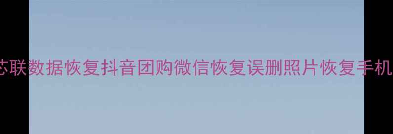 图片 手机数据恢复芯联数据恢复抖音团购微信恢复误删照片恢复手机文件恢复服务1