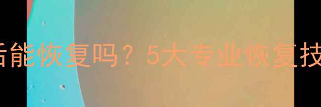 图片 手机数据清除后能恢复吗？5大专业恢复技巧与注意事项1