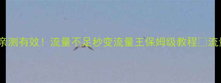 图片 手机流量包恢复数据亲测有效！流量不足秒变流量王保姆级教程✨流量恢复方法大公开📱2