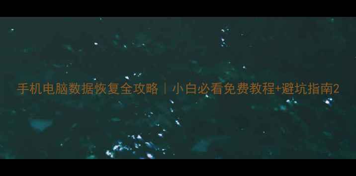 图片 手机电脑数据恢复全攻略｜小白必看免费教程+避坑指南2