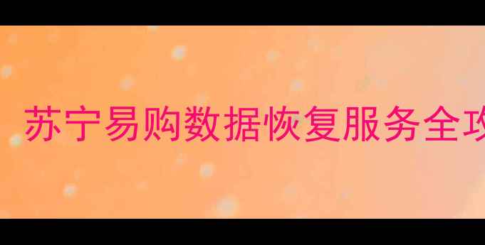 图片 手机电脑文件丢失别慌！苏宁易购数据恢复服务全攻略（附免费咨询通道）