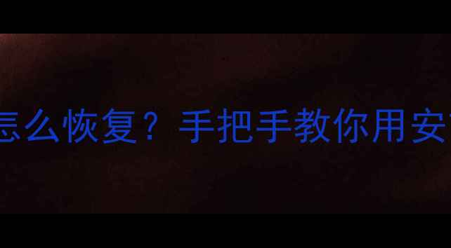 图片 手机电脑文件丢失怎么恢复？手把手教你用安吉拉数据恢复📱💾1