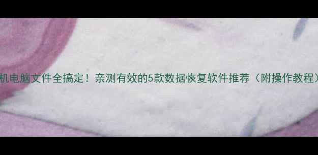 手机电脑文件全搞定亲测有效的5款数据恢复软件推荐附操作教程