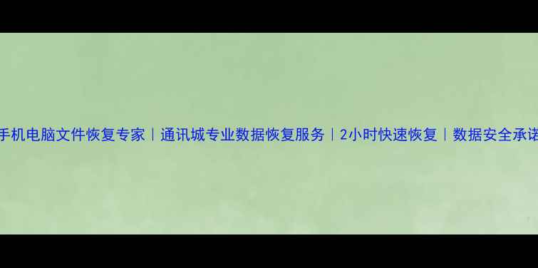 图片 手机电脑文件恢复专家｜通讯城专业数据恢复服务｜2小时快速恢复｜数据安全承诺