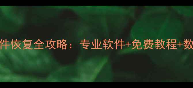 图片 手机电脑文件恢复全攻略：专业软件+免费教程+数据安全指南