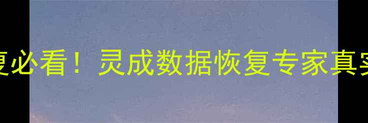 图片 手机电脑文件恢复必看！灵成数据恢复专家真实测评+避坑指南1