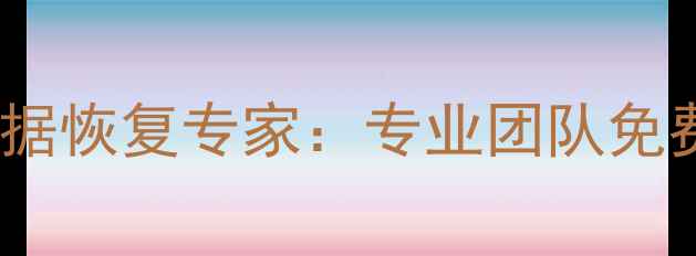 手机电脑硬盘数据恢复专家专业团队免费诊断解决方案
