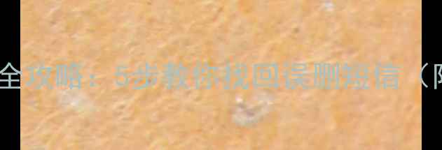 图片 手机短信恢复全攻略：5步教你找回误删短信（附免费工具）1