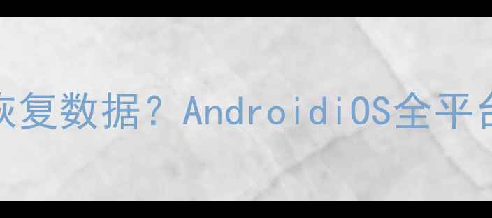 图片 手机被重置后如何恢复数据？AndroidiOS全平台数据恢复完整指南