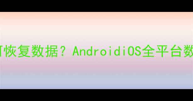 图片 手机被重置后如何恢复数据？AndroidiOS全平台数据恢复完整指南1