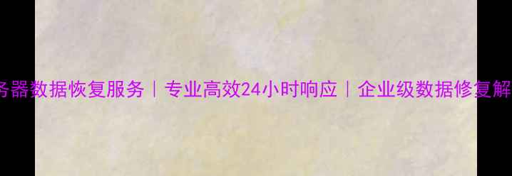 扬州服务器数据恢复服务专业高效24小时响应企业级数据修复解决方案