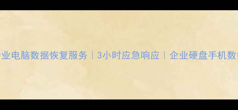 承德市专业电脑数据恢复服务3小时应急响应企业硬盘手机数据全恢复